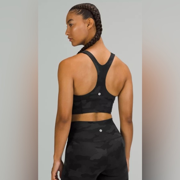 Lululemon Wunder Train Longline Bra Medium Support C/D Cup In Camo Size 2 - Picture 2 of 14